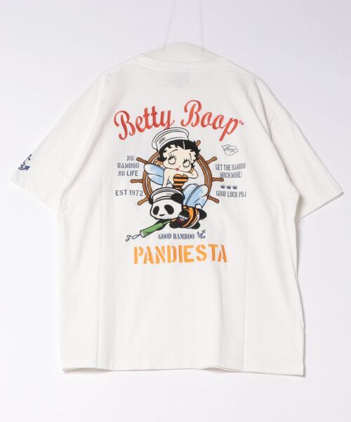BETTY BOOP（ベティ・ブープ）の「BETTY BOOP×PANDIESTA Honey BeeパンダBETTY Tシャツ(M2)（Tシャツ/カットソー・メンズ・ブラック/ホワイト・XL/M/L）」の4枚目の写真