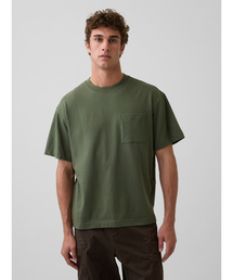 GAP（ギャップ）の「オーバーサイズ クロップド ポケットTシャツ（Tシャツ/カットソー）」
