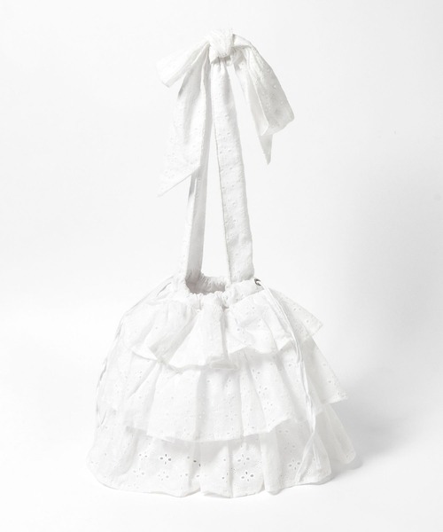 Heather(ヘザー)の「コットンフリルBAG 1044890(ショルダーバッグ・レディース・ブラック/アイボリー・ONE SIZE)」の21枚目の写真