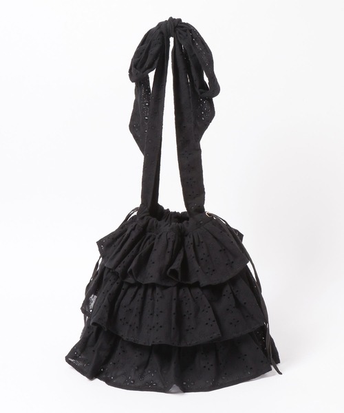 Heather(ヘザー)の「コットンフリルBAG 1044890(ショルダーバッグ・レディース・ブラック/アイボリー・ONE SIZE)」の22枚目の写真