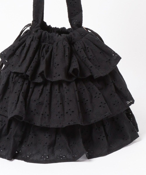 Heather(ヘザー)の「コットンフリルBAG 1044890(ショルダーバッグ・レディース・ブラック/アイボリー・ONE SIZE)」の15枚目の写真