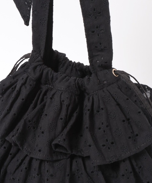 Heather(ヘザー)の「コットンフリルBAG 1044890(ショルダーバッグ・レディース・ブラック/アイボリー・ONE SIZE)」の18枚目の写真