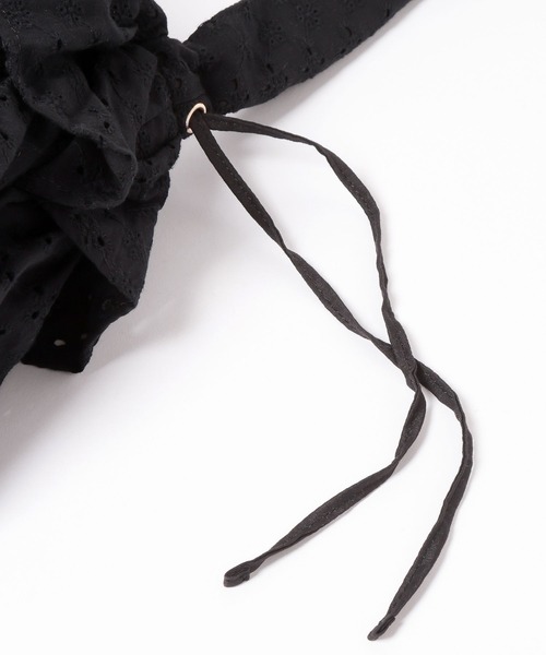 Heather(ヘザー)の「コットンフリルBAG 1044890(ショルダーバッグ・レディース・ブラック/アイボリー・ONE SIZE)」の10枚目の写真