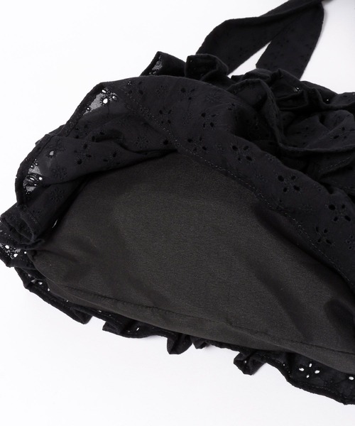Heather(ヘザー)の「コットンフリルBAG 1044890(ショルダーバッグ・レディース・ブラック/アイボリー・ONE SIZE)」の13枚目の写真