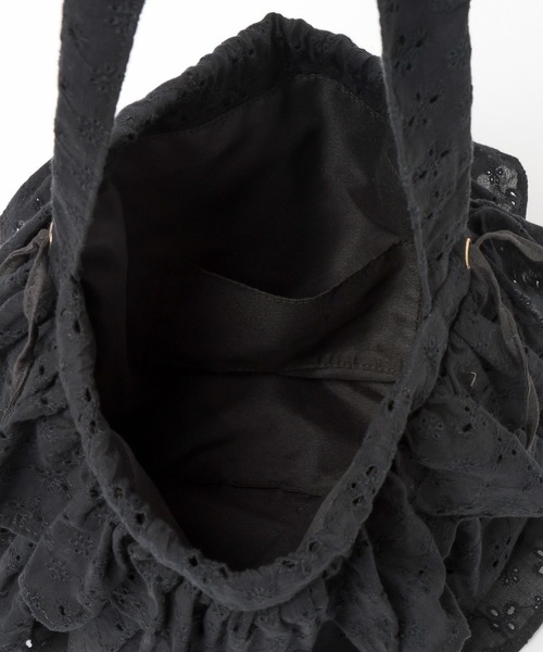 Heather(ヘザー)の「コットンフリルBAG 1044890(ショルダーバッグ・レディース・ブラック/アイボリー・ONE SIZE)」の14枚目の写真