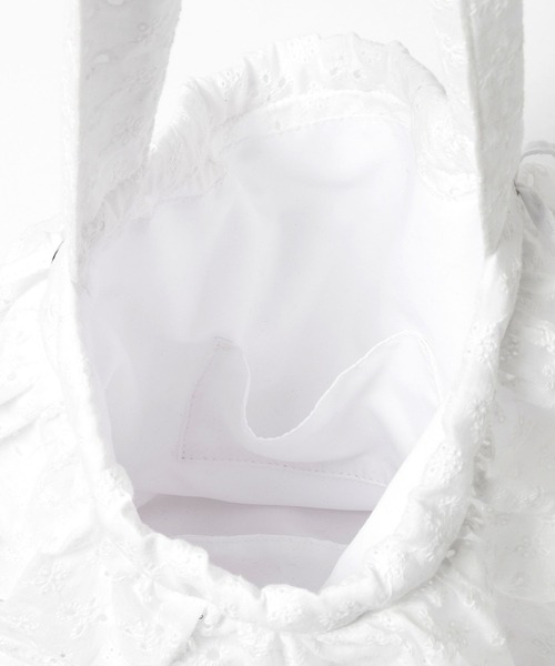 Heather(ヘザー)の「コットンフリルBAG 1044890(ショルダーバッグ・レディース・ブラック/アイボリー・ONE SIZE)」の8枚目の写真