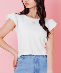 algy | パッド付きワンポイントリブ半袖Tシャツ(Tシャツ/カットソー)