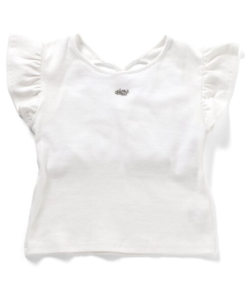 algy（アルジー）の「パッド付きワンポイントリブ半袖Tシャツ（Tシャツ/カットソー・キッズ・ピンク/オフホワイト/ブラック・140/130/160/150）」の14枚目の写真
