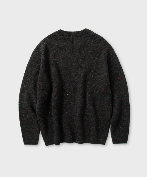 NONBLANK（ノンブランク）の「ネフラウンドニット_BLACK（ニット/セーター・メンズ・ブラック・MEDIUM/LARGE/X-LARGE）」の2枚目の写真