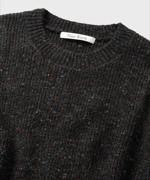 NONBLANK（ノンブランク）の「ネフラウンドニット_BLACK（ニット/セーター・メンズ・ブラック・MEDIUM/LARGE/X-LARGE）」の3枚目の写真