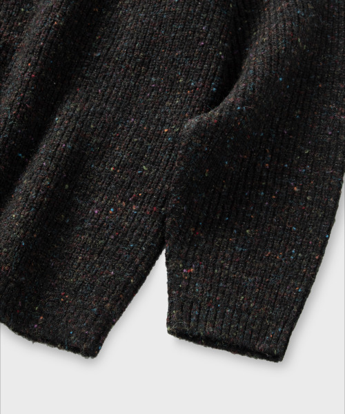 NONBLANK（ノンブランク）の「ネフラウンドニット_BLACK（ニット/セーター・メンズ・ブラック・MEDIUM/LARGE/X-LARGE）」の5枚目の写真