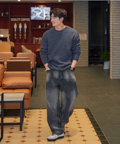 NONBLANK（ノンブランク）の「ネフラウンドニット_BLACK（ニット/セーター・メンズ・ブラック・MEDIUM/LARGE/X-LARGE）」の12枚目の写真