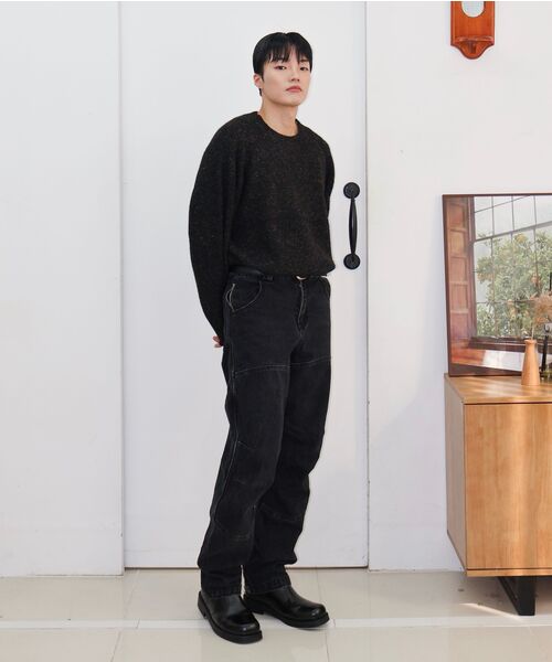 NONBLANK（ノンブランク）の「ネフラウンドニット_BLACK（ニット/セーター・メンズ・ブラック・MEDIUM/LARGE/X-LARGE）」の13枚目の写真