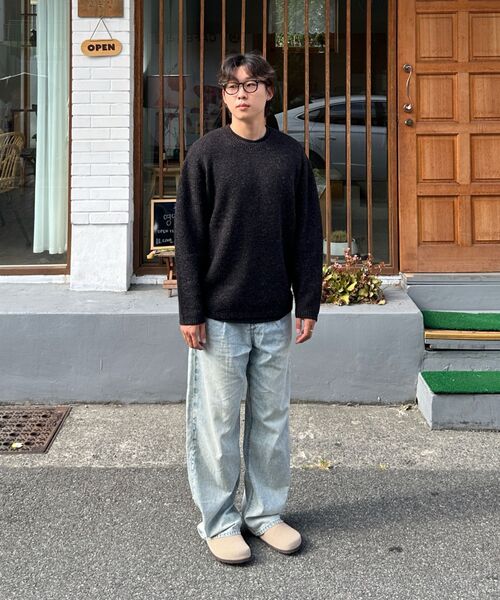 NONBLANK（ノンブランク）の「ネフラウンドニット_BLACK（ニット/セーター・メンズ・ブラック・MEDIUM/LARGE/X-LARGE）」の19枚目の写真
