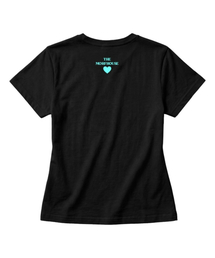 スモールハートポイントスリムフィット半袖Tシャツブラック