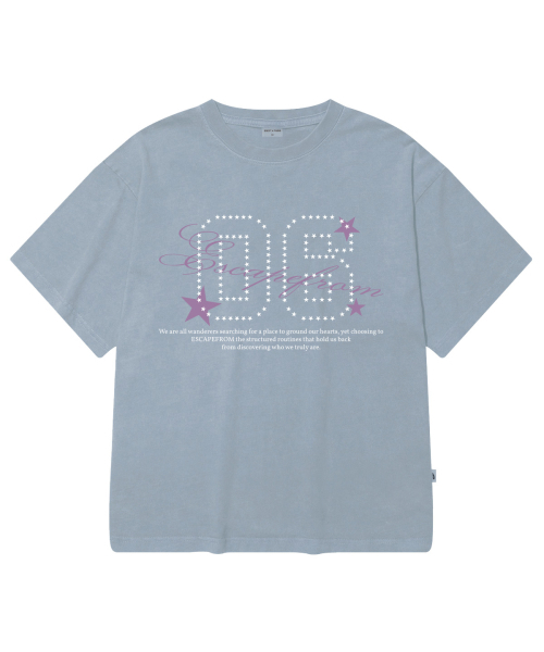 ESCAPEFROM(エスケープフロム)の「スタライン06プリントオーバーサイズピグメント半袖Tシャツバイオレット(Tシャツ/カットソー・レディース・その他・MEDIUM/LARGE)」の4枚目の写真