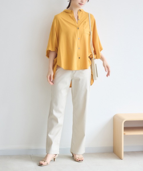 KATHARINE ROSS(キャサリンロス)の「バックギャザーショートブラウス(シャツ/ブラウス・レディース・カーキ/イエロー・FREE)」の13枚目の写真