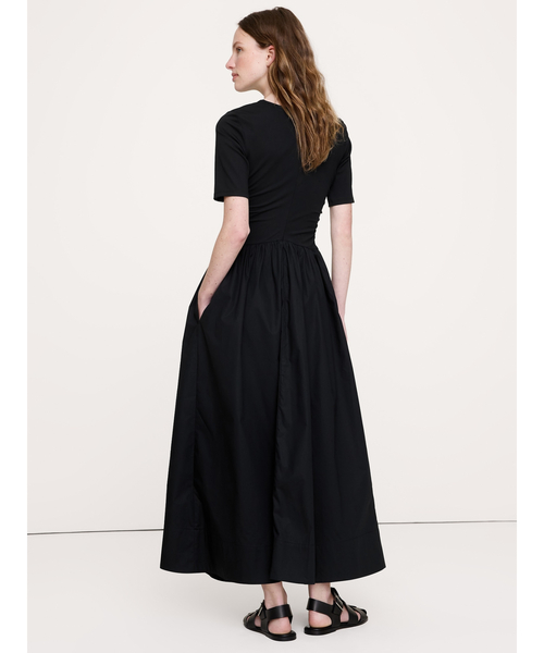 Banana Republic（バナナリパブリック）の「ジャージー コットンポプリン マキシドレス（ワンピース・レディース・ブラック・XS/S/M/L）」の2枚目の写真