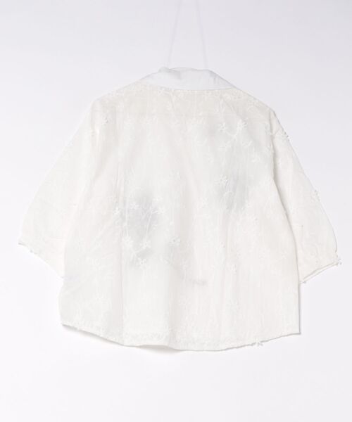 Sawa a la mode（サワアラモード）の「立体モチーフ花柄刺繍パフスリーブブラウス（シャツ/ブラウス・レディース・ホワイト・FREE）」の2枚目の写真