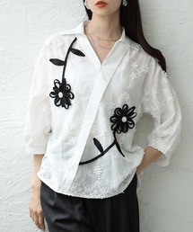 パフスリーブ」に該当するシャツ/ブラウス（刺繍）ファッション通販
