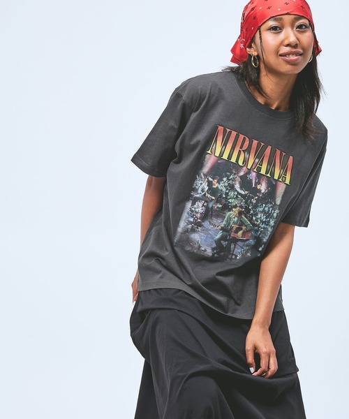 niko and...(ニコアンド)の「【NIRVANA / ニルヴァーナ】アソートTシャツ(Tシャツ/カットソー・レディース・チャコール/ブラウン・FREE)」の5枚目の写真