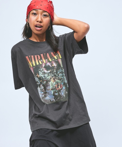 niko and...(ニコアンド)の「【NIRVANA / ニルヴァーナ】アソートTシャツ(Tシャツ/カットソー・レディース・チャコール/ブラウン・FREE)」の6枚目の写真