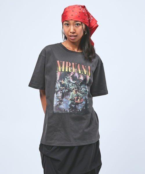 niko and...(ニコアンド)の「【NIRVANA / ニルヴァーナ】アソートTシャツ(Tシャツ/カットソー・レディース・チャコール/ブラウン・FREE)」の3枚目の写真