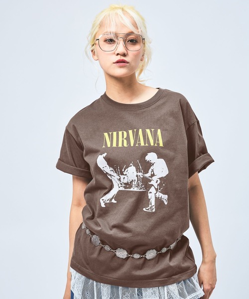 niko and...(ニコアンド)の「【NIRVANA / ニルヴァーナ】アソートTシャツ(Tシャツ/カットソー・レディース・チャコール/ブラウン・FREE)」の21枚目の写真