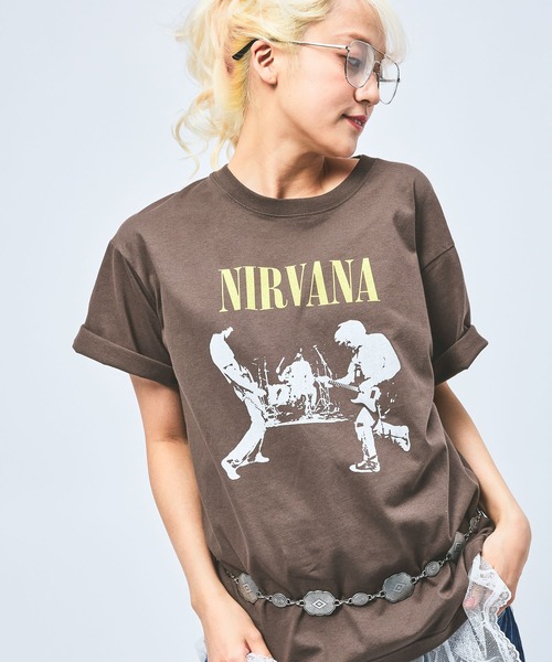 niko and...(ニコアンド)の「【NIRVANA / ニルヴァーナ】アソートTシャツ(Tシャツ/カットソー・レディース・チャコール/ブラウン・FREE)」の22枚目の写真