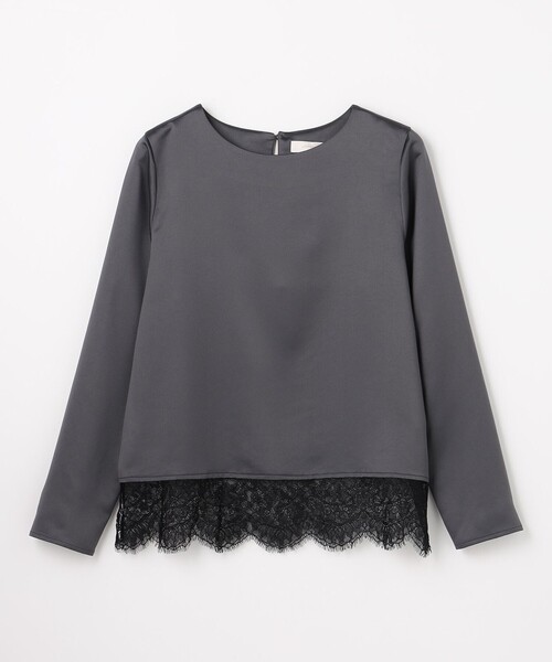 ANY SIS(エニィスィス)の「レース付きサテン ブラウス(シャツ/ブラウス・レディース・グレー系/ホワイト系・X-LARGE)」の15枚目の写真