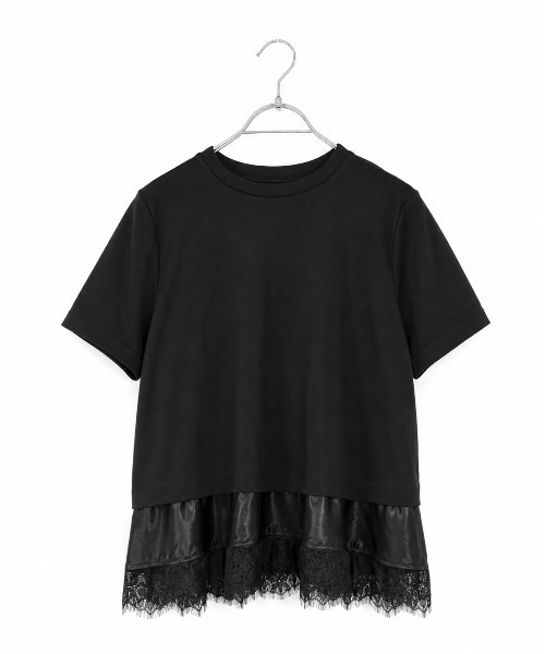 Marilyn Moon(マリリンムーン)の「eyelash lace hem cut-sew(Tシャツ/カットソー・レディース・ブラック/ホワイト/グリーン・FREE)」の20枚目の写真