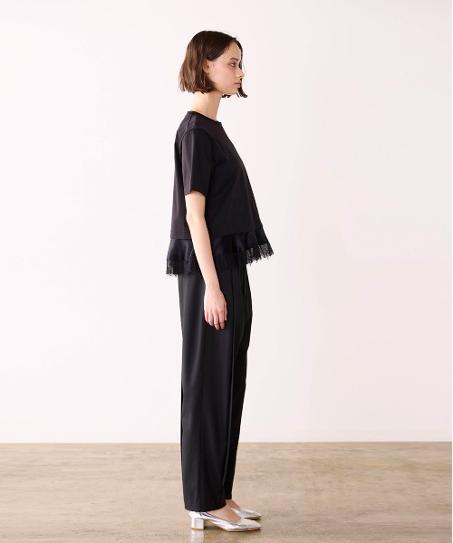 Marilyn Moon(マリリンムーン)の「eyelash lace hem cut-sew(Tシャツ/カットソー・レディース・ブラック/ホワイト/グリーン・FREE)」の11枚目の写真