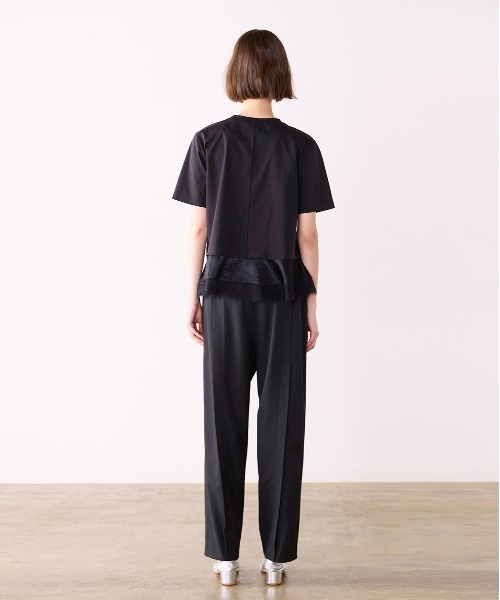 Marilyn Moon(マリリンムーン)の「eyelash lace hem cut-sew(Tシャツ/カットソー・レディース・ブラック/ホワイト/グリーン・FREE)」の12枚目の写真