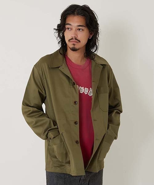 HOLLYWOOD RANCH MARKET(ハリウッドランチマーケット)の「ジャーマンチノ カバーオールジャケット(カバーオール・メンズ・カーキ/ダークオリーブ/ブラック・L/M/S/XL)」の13枚目の写真