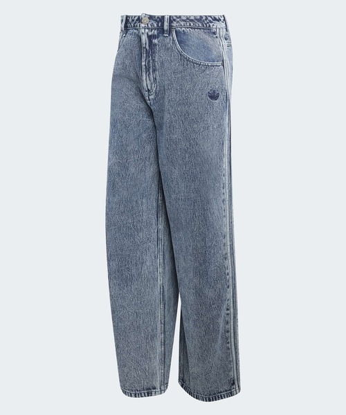 adidas(アディダス)の「adidas/アディダス SST DENIM JEANS STRAIGHT LEG デニム ジーンズ ストレートレッグ デニムパンツ ワイドパンツ ストレートシルエット サイドライン メンズ レディース 2026年 夏 夏服(デニムパンツ・メンズ・ブルー・30inch/32inch/34inch/36inch)」の2枚目の写真