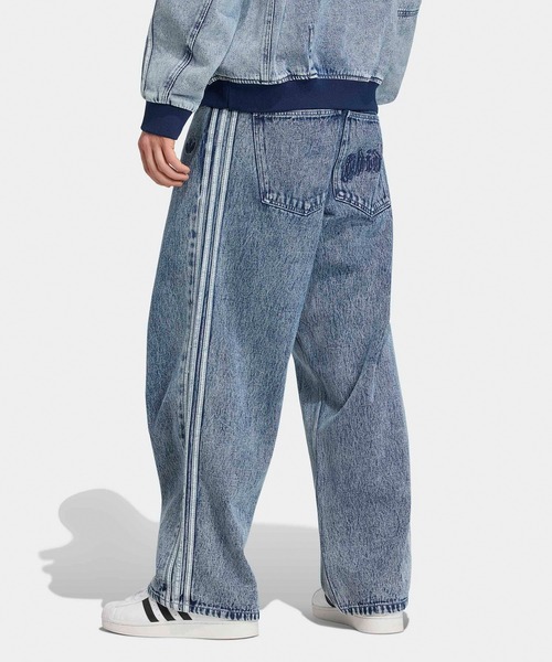 adidas(アディダス)の「adidas/アディダス SST DENIM JEANS STRAIGHT LEG デニム ジーンズ ストレートレッグ デニムパンツ ワイドパンツ ストレートシルエット サイドライン メンズ レディース 2026年 夏 夏服(デニムパンツ・メンズ・ブルー・30inch/32inch/34inch/36inch)」の5枚目の写真
