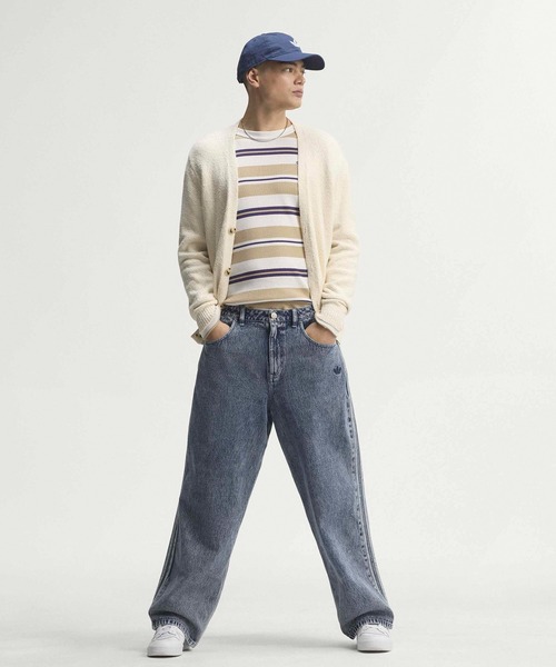 adidas(アディダス)の「adidas/アディダス SST DENIM JEANS STRAIGHT LEG デニム ジーンズ ストレートレッグ デニムパンツ ワイドパンツ ストレートシルエット サイドライン メンズ レディース 2026年 夏 夏服(デニムパンツ・メンズ・ブルー・30inch/32inch/34inch/36inch)」の9枚目の写真