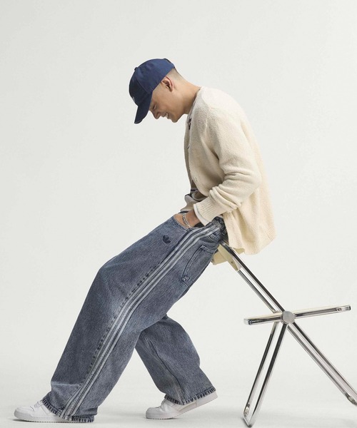 adidas(アディダス)の「adidas/アディダス SST DENIM JEANS STRAIGHT LEG デニム ジーンズ ストレートレッグ デニムパンツ ワイドパンツ ストレートシルエット サイドライン メンズ レディース 2026年 夏 夏服(デニムパンツ・メンズ・ブルー・30inch/32inch/34inch/36inch)」の10枚目の写真