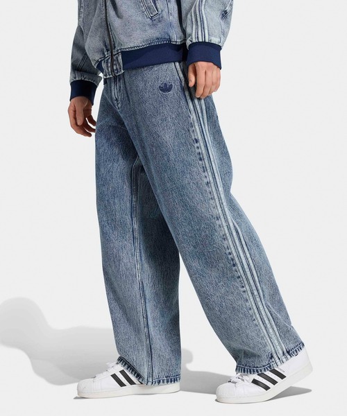 adidas(アディダス)の「adidas/アディダス SST DENIM JEANS STRAIGHT LEG デニム ジーンズ ストレートレッグ デニムパンツ ワイドパンツ ストレートシルエット サイドライン メンズ レディース 2026年 夏 夏服(デニムパンツ・メンズ・ブルー・30inch/32inch/34inch/36inch)」の22枚目の写真