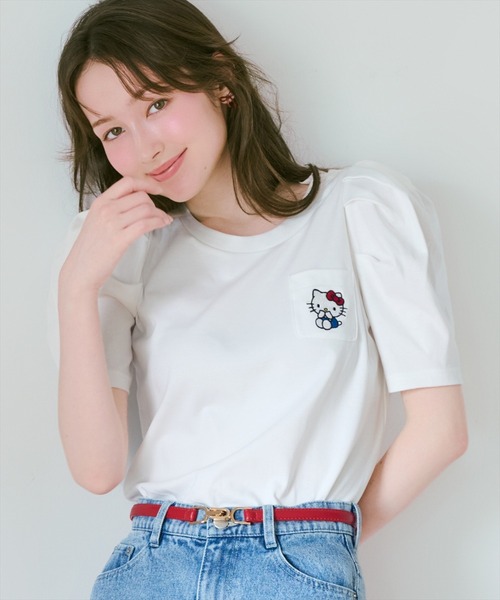 WILLSELECTION(ウィルセレクション)の「WILLSELECTION×HELLO KITTY 刺繍カットトップス(Tシャツ/カットソー・レディース・ブラック/オフホワイト/ホワイト系その他/ブラック系その他・FREE)」の10枚目の写真