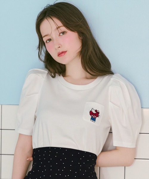 WILLSELECTION(ウィルセレクション)の「WILLSELECTION×HELLO KITTY 刺繍カットトップス(Tシャツ/カットソー・レディース・ブラック/オフホワイト/ホワイト系その他/ブラック系その他・FREE)」の22枚目の写真
