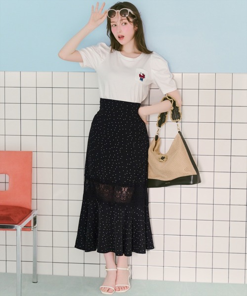 WILLSELECTION(ウィルセレクション)の「WILLSELECTION×HELLO KITTY 刺繍カットトップス(Tシャツ/カットソー・レディース・ブラック/オフホワイト/ホワイト系その他/ブラック系その他・FREE)」の18枚目の写真