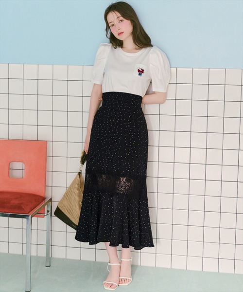 WILLSELECTION(ウィルセレクション)の「WILLSELECTION×HELLO KITTY 刺繍カットトップス(Tシャツ/カットソー・レディース・ブラック/オフホワイト/ホワイト系その他/ブラック系その他・FREE)」の17枚目の写真