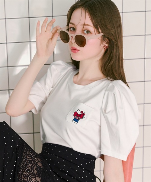 WILLSELECTION(ウィルセレクション)の「WILLSELECTION×HELLO KITTY 刺繍カットトップス(Tシャツ/カットソー・レディース・ブラック/オフホワイト/ホワイト系その他/ブラック系その他・FREE)」の16枚目の写真