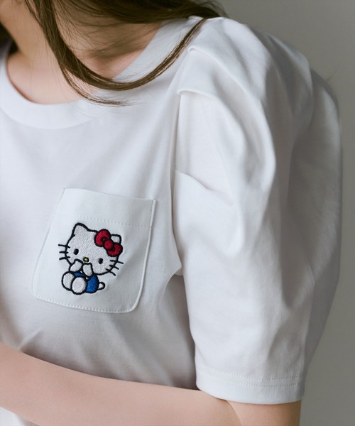 WILLSELECTION(ウィルセレクション)の「WILLSELECTION×HELLO KITTY 刺繍カットトップス(Tシャツ/カットソー・レディース・ブラック/オフホワイト/ホワイト系その他/ブラック系その他・FREE)」の6枚目の写真