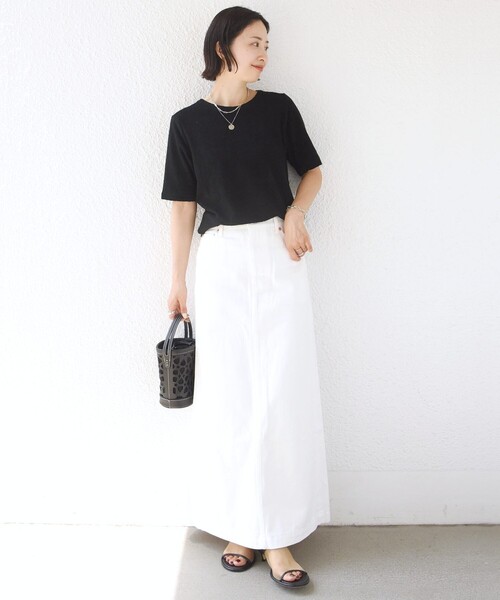 SHIPS(シップス)の「ランダム パイル コンパクト TEE(Tシャツ/カットソー・レディース・カーキ/ライトブルー/ブラック・ONE SIZE)」の8枚目の写真