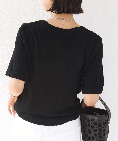 SHIPS(シップス)の「ランダム パイル コンパクト TEE(Tシャツ/カットソー・レディース・カーキ/ライトブルー/ブラック・ONE SIZE)」の12枚目の写真