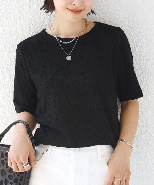 SHIPS(シップス)の「ランダム パイル コンパクト TEE(Tシャツ/カットソー・レディース・カーキ/ライトブルー/ブラック・ONE SIZE)」の13枚目の写真