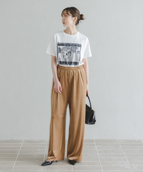 GREYCHORD(グレーコード)の「《NOBLE別注カラーあり》GREYCHORD/グレーコード ベロアイージーパンツ(その他パンツ・レディース・ライトグレー/ベージュ・X-SMALL)」の17枚目の写真