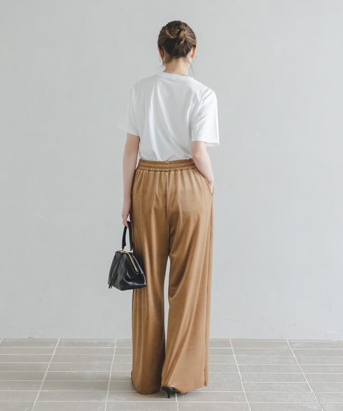 GREYCHORD(グレーコード)の「《NOBLE別注カラーあり》GREYCHORD/グレーコード ベロアイージーパンツ(その他パンツ・レディース・ライトグレー/ベージュ・X-SMALL)」の18枚目の写真
